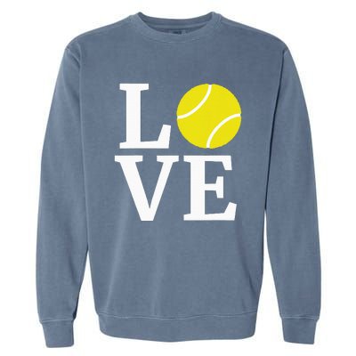 I Love Tennis Garment-Dyed Sweatshirt