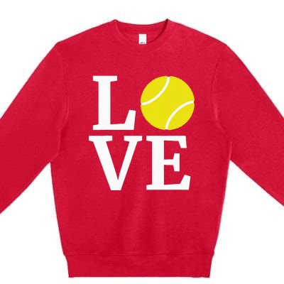 I Love Tennis Premium Crewneck Sweatshirt