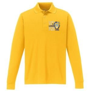 I Liked The Lions Before It Was Cool Performance Long Sleeve Polo