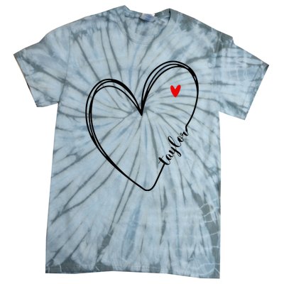 I Love Taylor Personalized Heart Design For G.I.R.L.S Tie-Dye T-Shirt