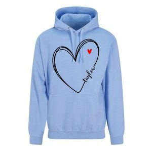 I Love Taylor Personalized Heart Design For G.I.R.L.S Unisex Surf Hoodie