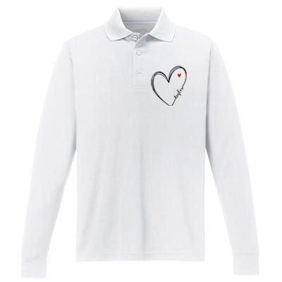 I Love Taylor Personalized Heart Design For G.I.R.L.S Performance Long Sleeve Polo