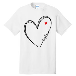 I Love Taylor Personalized Heart Design For G.I.R.L.S Tall T-Shirt