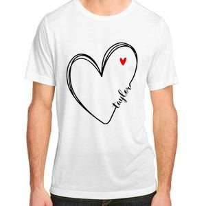 I Love Taylor Personalized Heart Design For G.I.R.L.S Adult ChromaSoft Performance T-Shirt