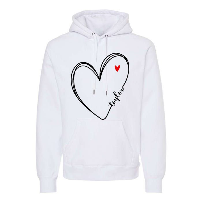 I Love Taylor Personalized Heart Design For G.I.R.L.S Premium Hoodie