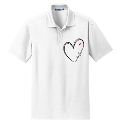 I Love Taylor Personalized Heart Design For G.I.R.L.S Dry Zone Grid Polo