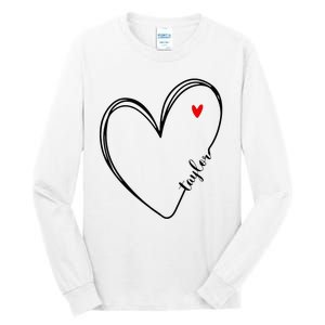 I Love Taylor Personalized Heart Design For G.I.R.L.S Tall Long Sleeve T-Shirt