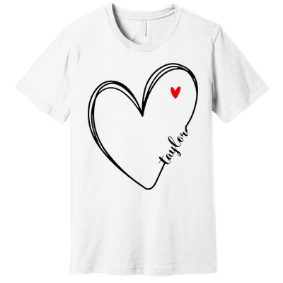 I Love Taylor Personalized Heart Design For G.I.R.L.S Premium T-Shirt