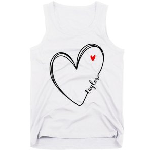 I Love Taylor Personalized Heart Design For G.I.R.L.S Tank Top