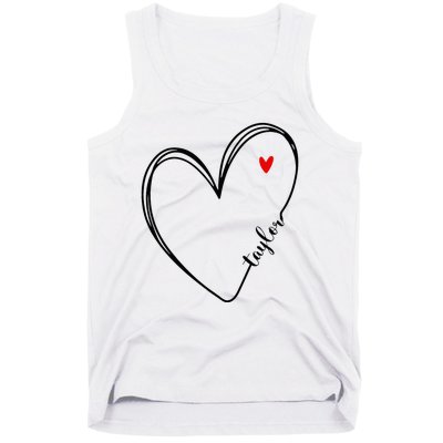 I Love Taylor Personalized Heart Design For G.I.R.L.S Tank Top