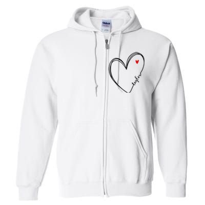 I Love Taylor Personalized Heart Design For G.I.R.L.S Full Zip Hoodie