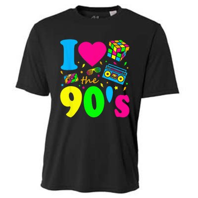 I Love the 90's Nineties Party Dress Retro Cooling Performance Crew T-Shirt