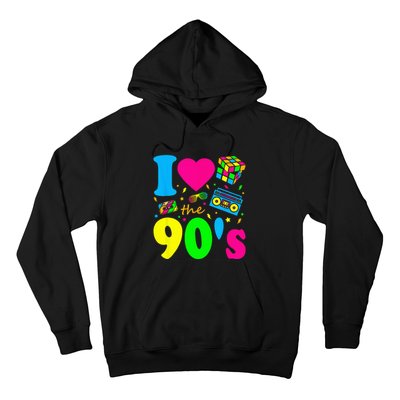 I Love the 90's Nineties Party Dress Retro Hoodie