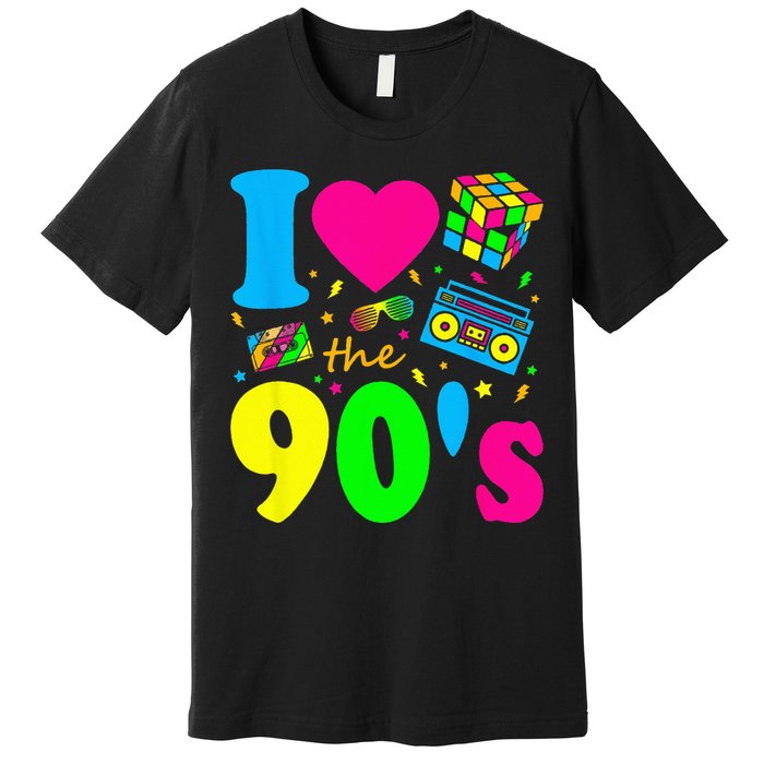 I Love the 90's Nineties Party Dress Retro Premium T-Shirt