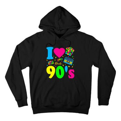 I Love the 90's Nineties Party Dress Retro Tall Hoodie