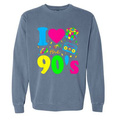 I Love the 90's Nineties Party Dress Retro Garment-Dyed Sweatshirt