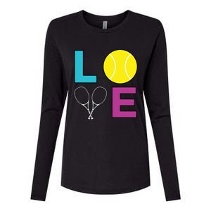 I Love Tennis Tennis Player Womens Cotton Relaxed Long Sleeve T-Shirt