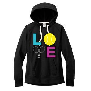 I Love Tennis Tennis Player Women's Fleece Hoodie