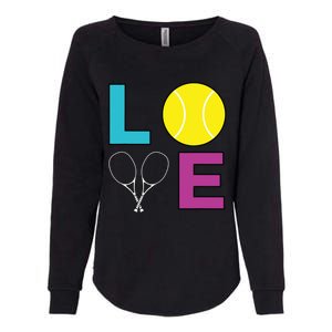 I Love Tennis Tennis Player Womens California Wash Sweatshirt