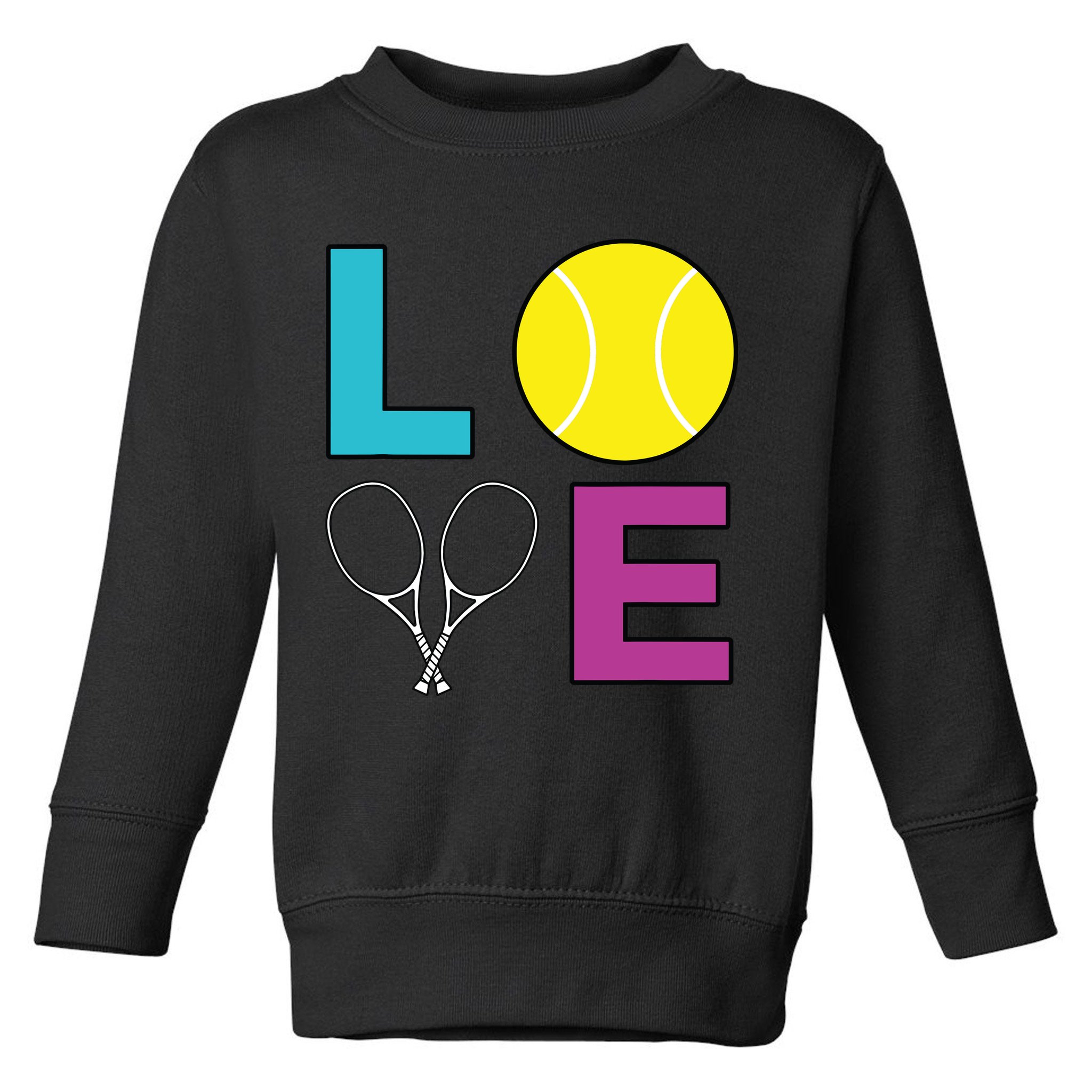 I Love Tennis Tennis Player Toddler Sweatshirt