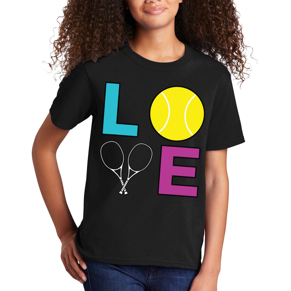 I Love Tennis Tennis Player Kids T-Shirt