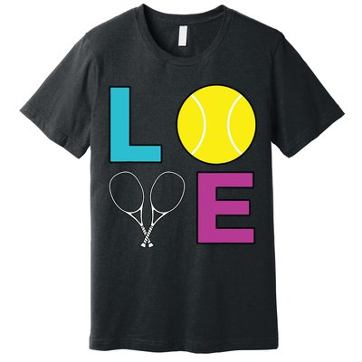 I Love Tennis Tennis Player Premium T-Shirt