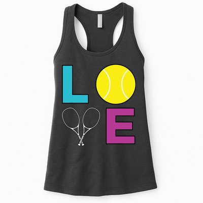 I Love Tennis Tennis Player Womens Tank Top