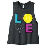 I Love Tennis Tennis Player Women's Racerback Cropped Tank