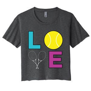 I Love Tennis Tennis Player Women's Crop Top Tee