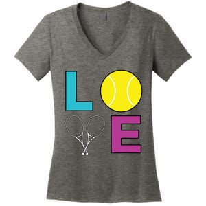 I Love Tennis Tennis Player Women's V-Neck T-Shirt