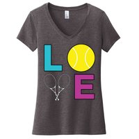 I Love Tennis Tennis Player Women's V-Neck T-Shirt