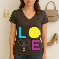I Love Tennis Tennis Player Women's V-Neck T-Shirt
