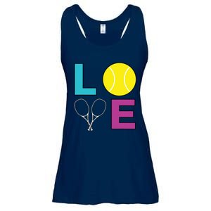 I Love Tennis Tennis Player Ladies Essential Flowy Tank