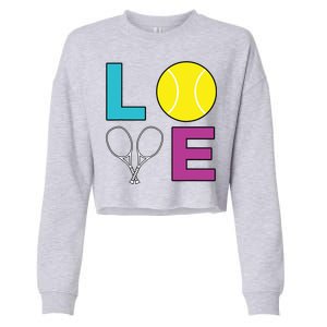 I Love Tennis Tennis Player Cropped Pullover Crew