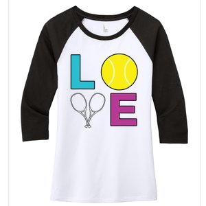 I Love Tennis Tennis Player Women's Tri-Blend 3/4-Sleeve Raglan Shirt