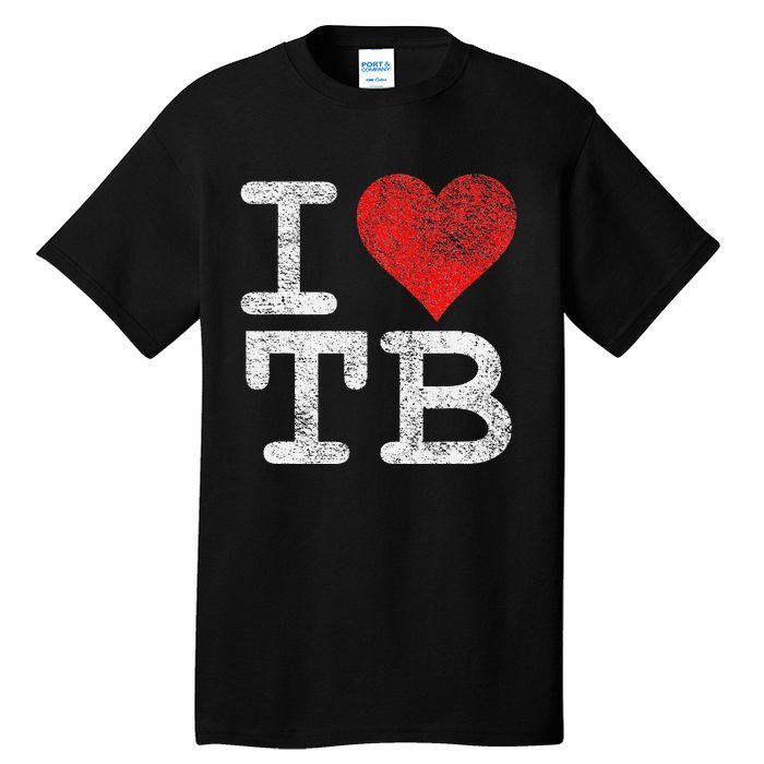 I LOVE TAMPA BAY I HEART TB FLORIDA FOOTBALL Tall T-Shirt