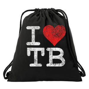 I LOVE TAMPA BAY I HEART TB FLORIDA FOOTBALL Drawstring Bag