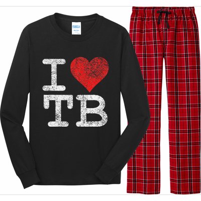 I LOVE TAMPA BAY I HEART TB FLORIDA FOOTBALL Long Sleeve Pajama Set