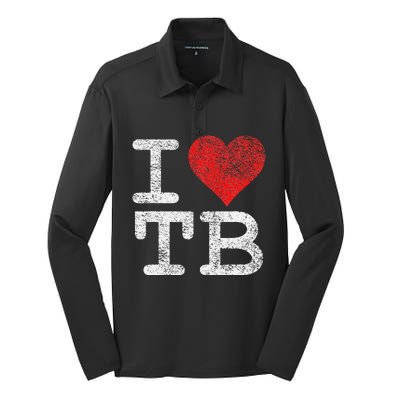 I LOVE TAMPA BAY I HEART TB FLORIDA FOOTBALL Silk Touch Performance Long Sleeve Polo