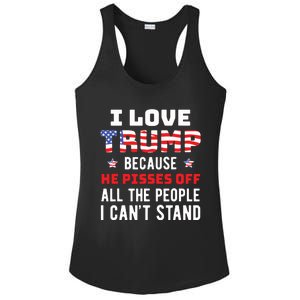 I Love Trump Because He Pisses Off The People I Cant Stand Ladies PosiCharge Competitor Racerback Tank