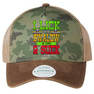 I Lick The Salt Swallow The Tequila Cinco De Mayo Legacy Tie Dye Trucker Hat