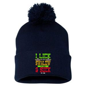 I Lick The Salt Swallow The Tequila Cinco De Mayo Pom Pom 12in Knit Beanie