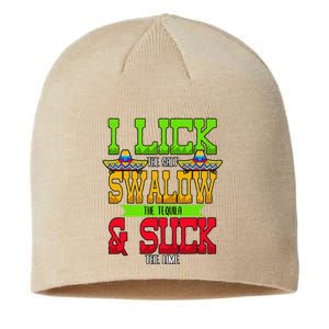 I Lick The Salt Swallow The Tequila Cinco De Mayo Sustainable Beanie