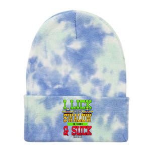 I Lick The Salt Swallow The Tequila Cinco De Mayo Tie Dye 12in Knit Beanie