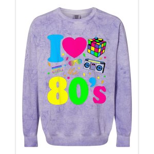 I Love The 80s 80s Clothes Colorblast Crewneck Sweatshirt