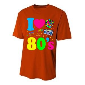 I Love The 80s 80s Clothes Performance Sprint T-Shirt