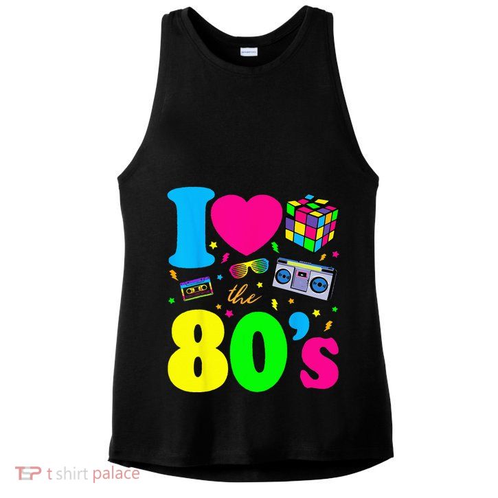 I Love The 80s 80s Clothes Ladies PosiCharge Tri-Blend Wicking Tank