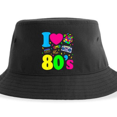 I Love The 80s 80s Clothes Sustainable Bucket Hat