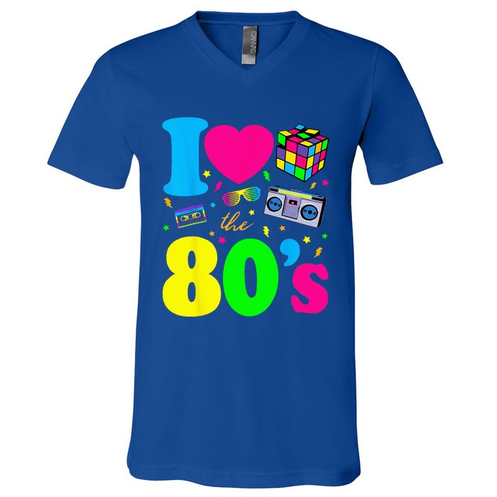 I Love The 80s 80s Clothes V-Neck T-Shirt