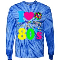 I Love The 80s 80s Clothes Tie-Dye Long Sleeve Shirt